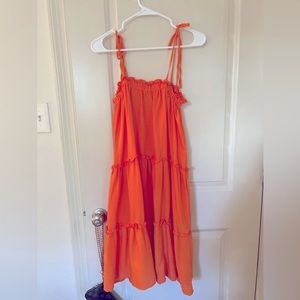 Orange Midi Sundress